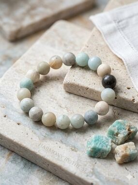 Amazonite Beaded Stretch Bracelet -
